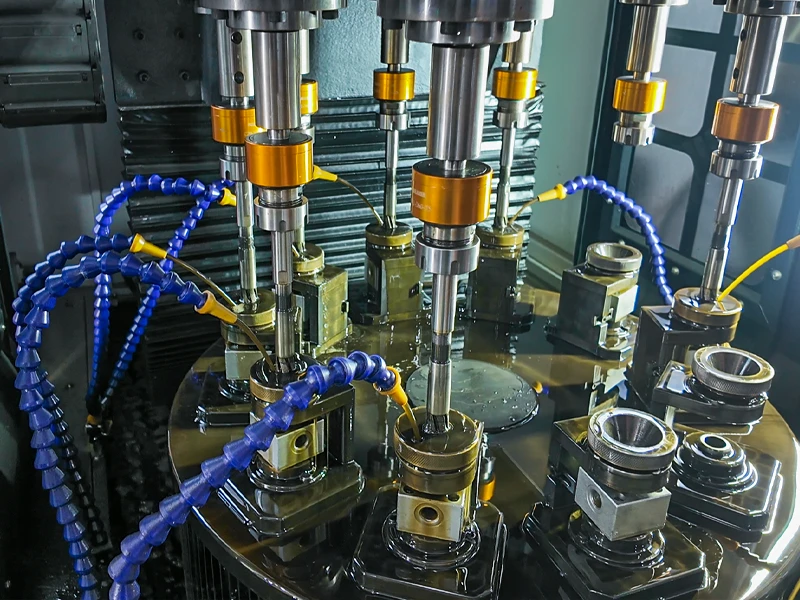 Drilling and grinding on the inner wall of the ball valve