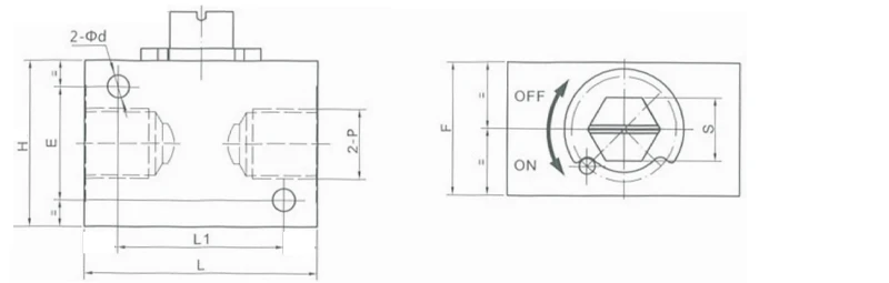 Size of ET2K 2 Way Shut Off Valve