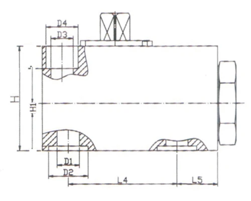 size of KHP Two way Hydraulic Ball Valve