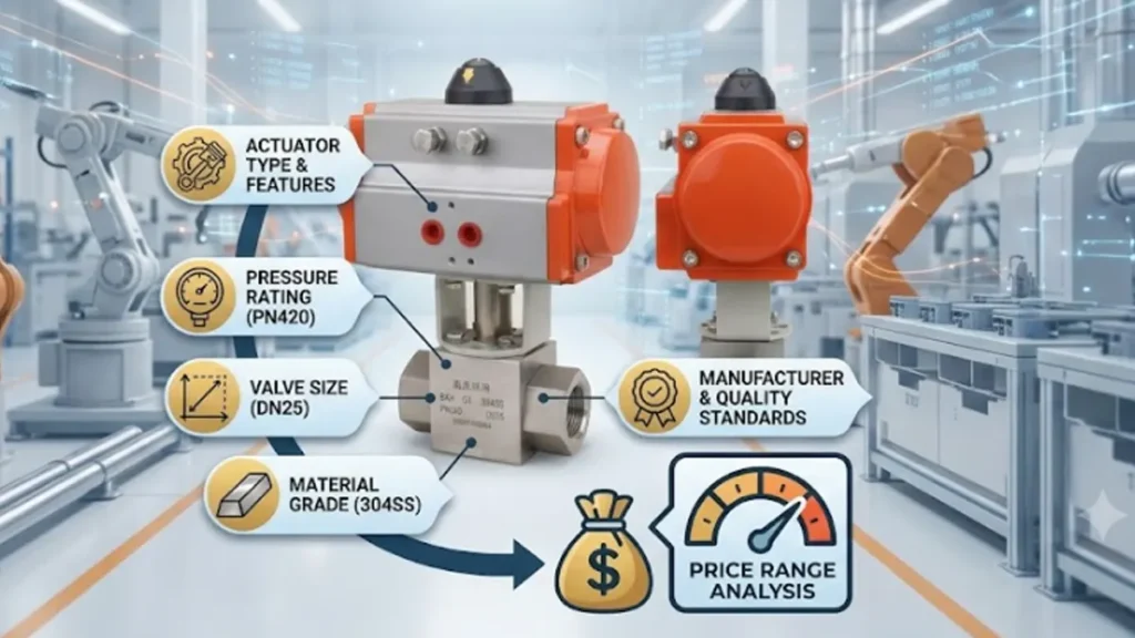 pneumatic ball valve price