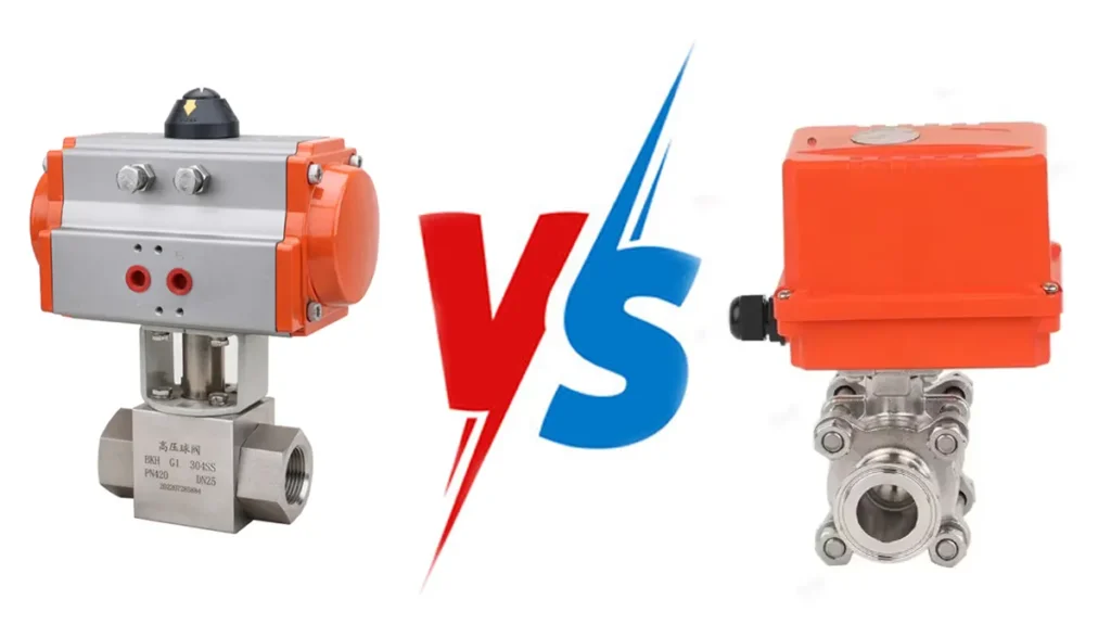 pneumatic vs electric actuated ball valve