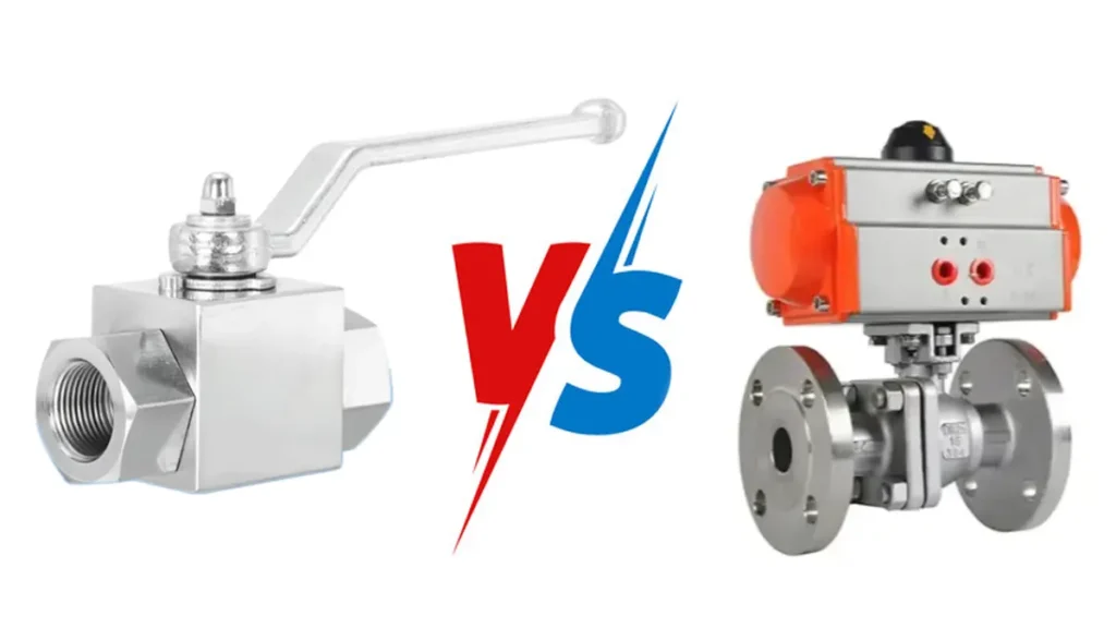 manual vs pneumatic ball valve