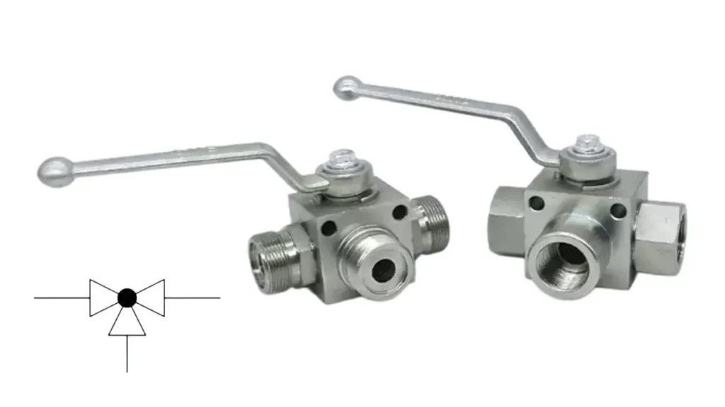 3 way ball valve hydraulic symbol
