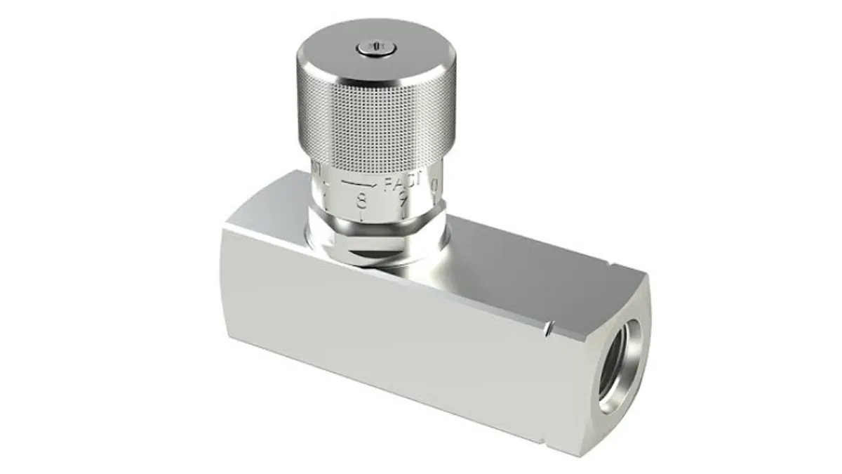 how to adjust a hydraulic flow control valve