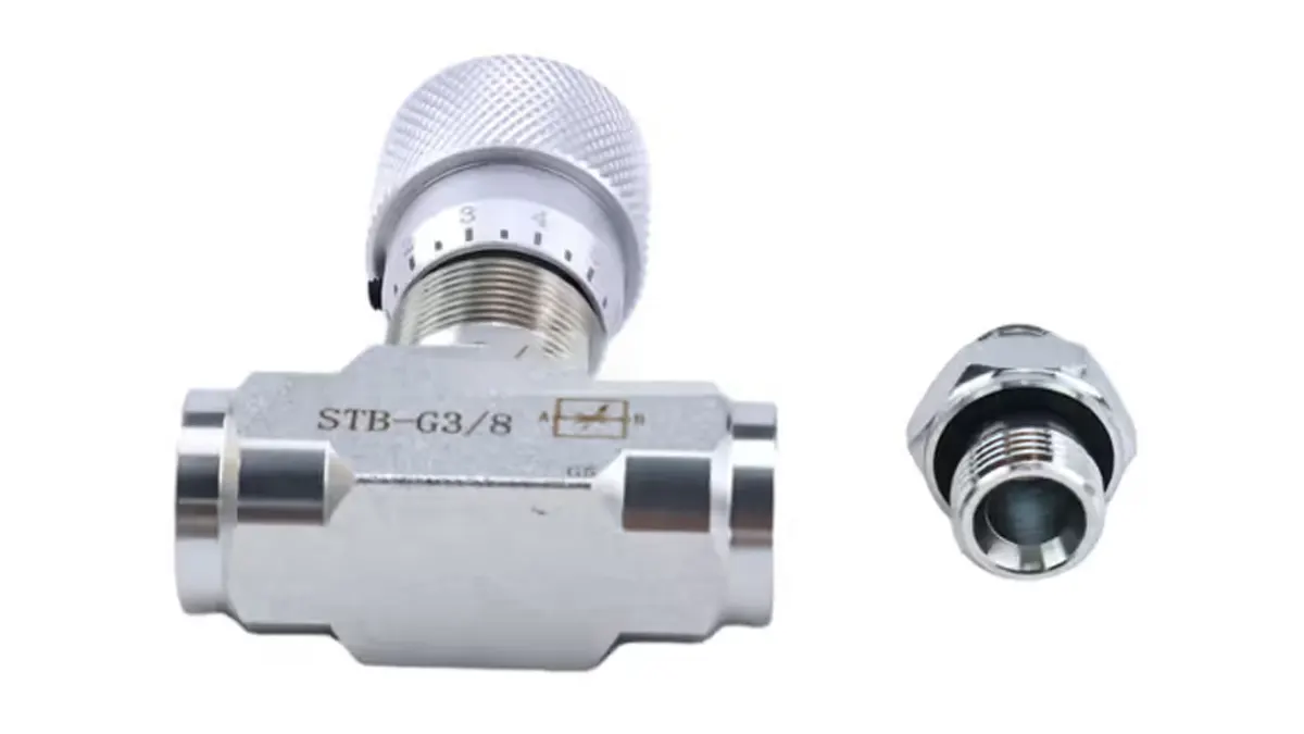 how to install a hydraulic flow control valve